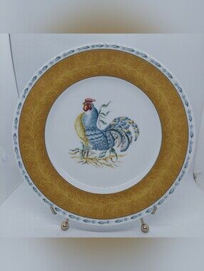 Pierre Frey París Basse Court Dinner Plate 10.25" Rooster Porcelain De Limoges
